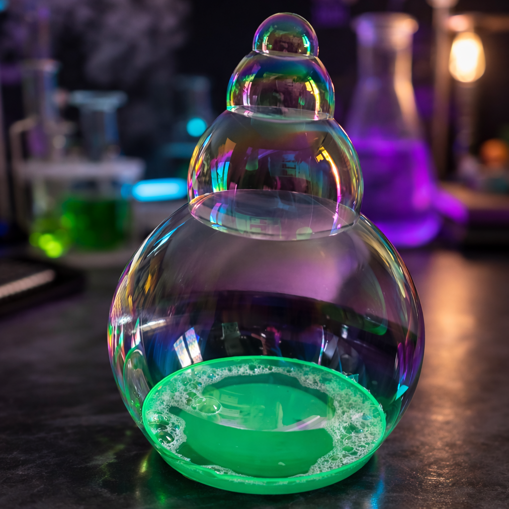 Helium bubble stack experiment for early learning centre in Sydney